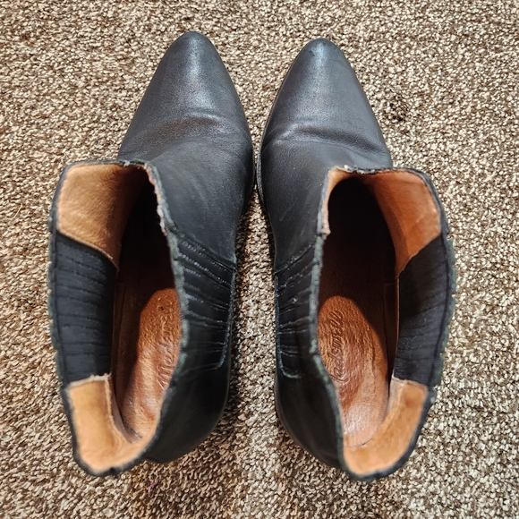 Madewell Black Leather Chelsea Ankle Boots Size 8 - Picture 12 of 12